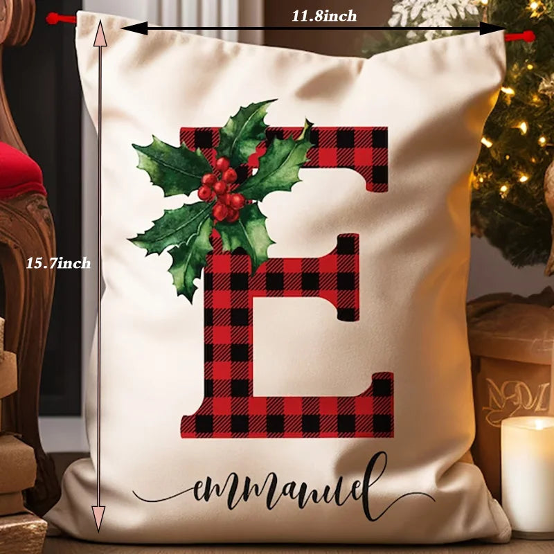 Personalized Christmas Gift Sack | Custom Santa Stocking Bag