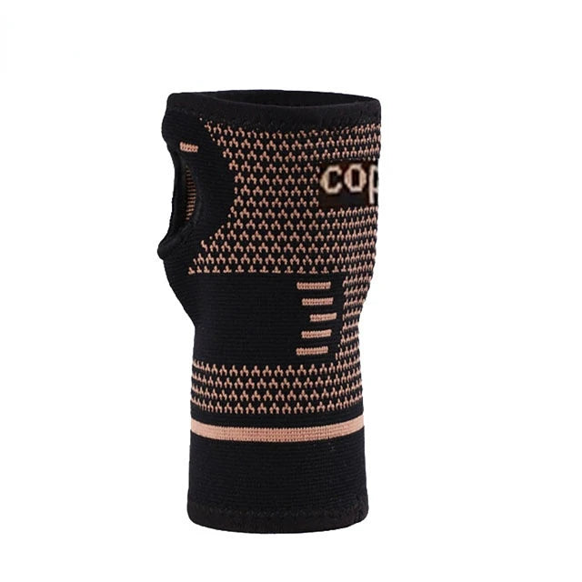1Pcs Copper Professional Wristband Sports Compression Wrist Guard Arthritis Brace Sleeve Support Elastic Palm Hand Glove Peaceful Pleasures Health and Wellness 1Pcs-1 M