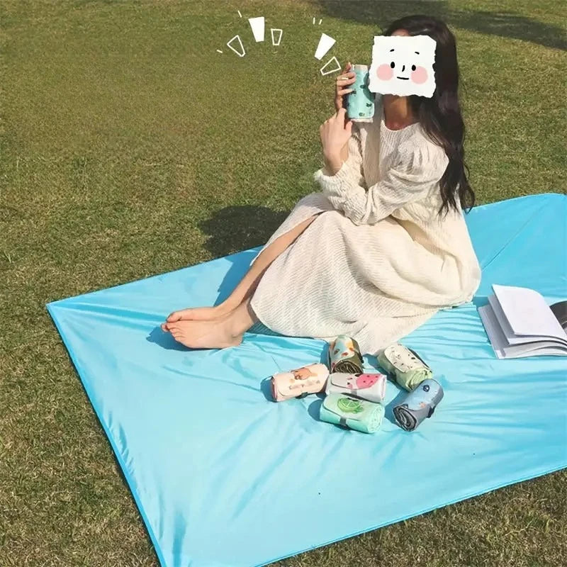 Outdoor Picnic Mat Mini Beach Mat Camping Pad Waterproof Breathable Lightweight Durable Portable Foldable Seat Cushion Practical Peaceful Pleasures Health and Wellness