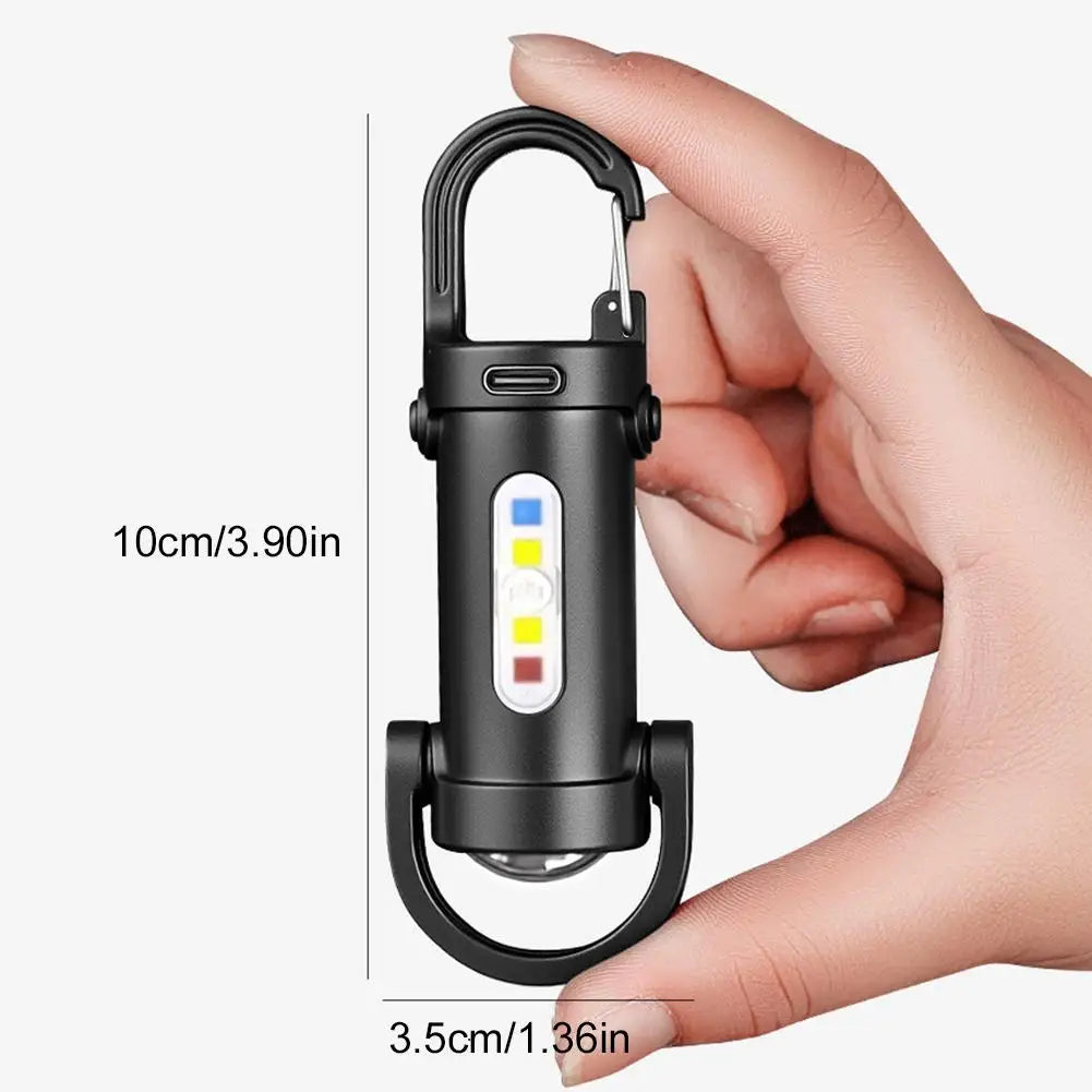 Mini COB LED Rechargeable Keychain Flashlight | 800 Lumens
