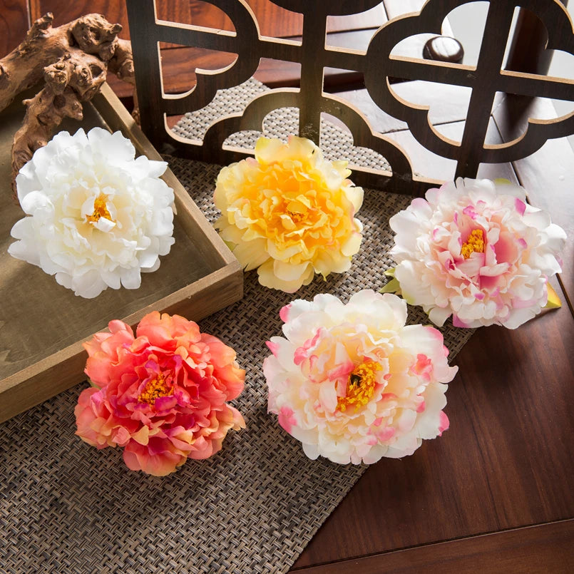 Silk Peony Artificial Flowers 10/20pcs | Wedding & Home Décor