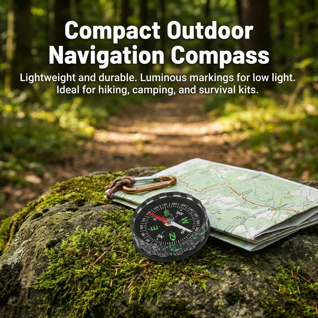 Plastic Compasses Black Serrated Edge Outdoor Navigation Tool Peaceful Pleasures Health and Wellness