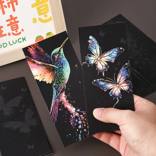 12 Colorful Bookmark Scratch Paper Handmade DIY Drawing Portable Peaceful Pleasures Health and Wellness