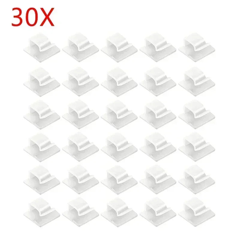 Self-Adhesive Cable Clips Wire Organizer – 10/20/30 Pack