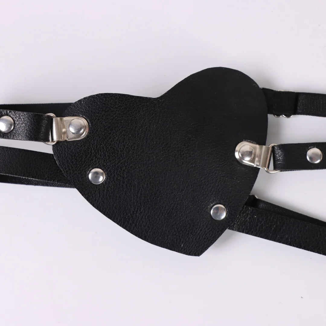 Women Sexy Mask Blindfold Cosplay PU Leather Adjustable Masquerade
