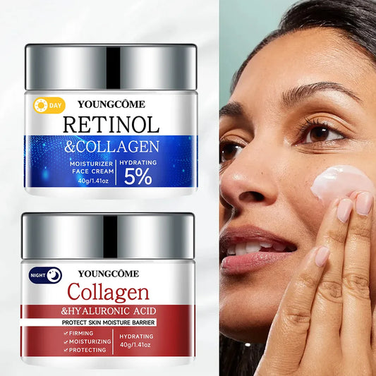 YOUNGCOME Collagen Retinol & Hyaluronic Acid Face Cream Set of 2 Anti-Aging Face Cream Oasis Select