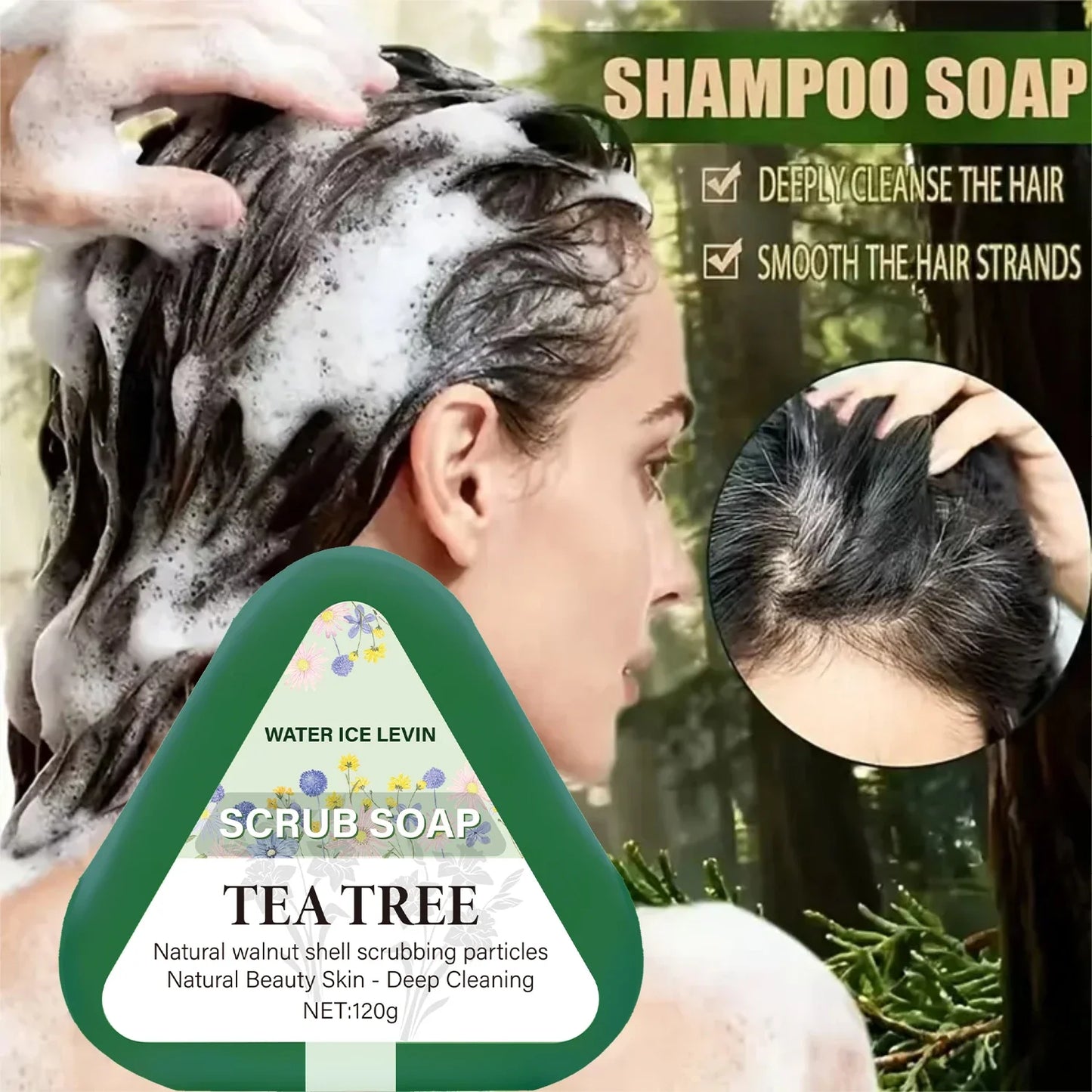 Tea Tree & Walnut Shell Exfoliating Scrub Soap | Deep Cleanse