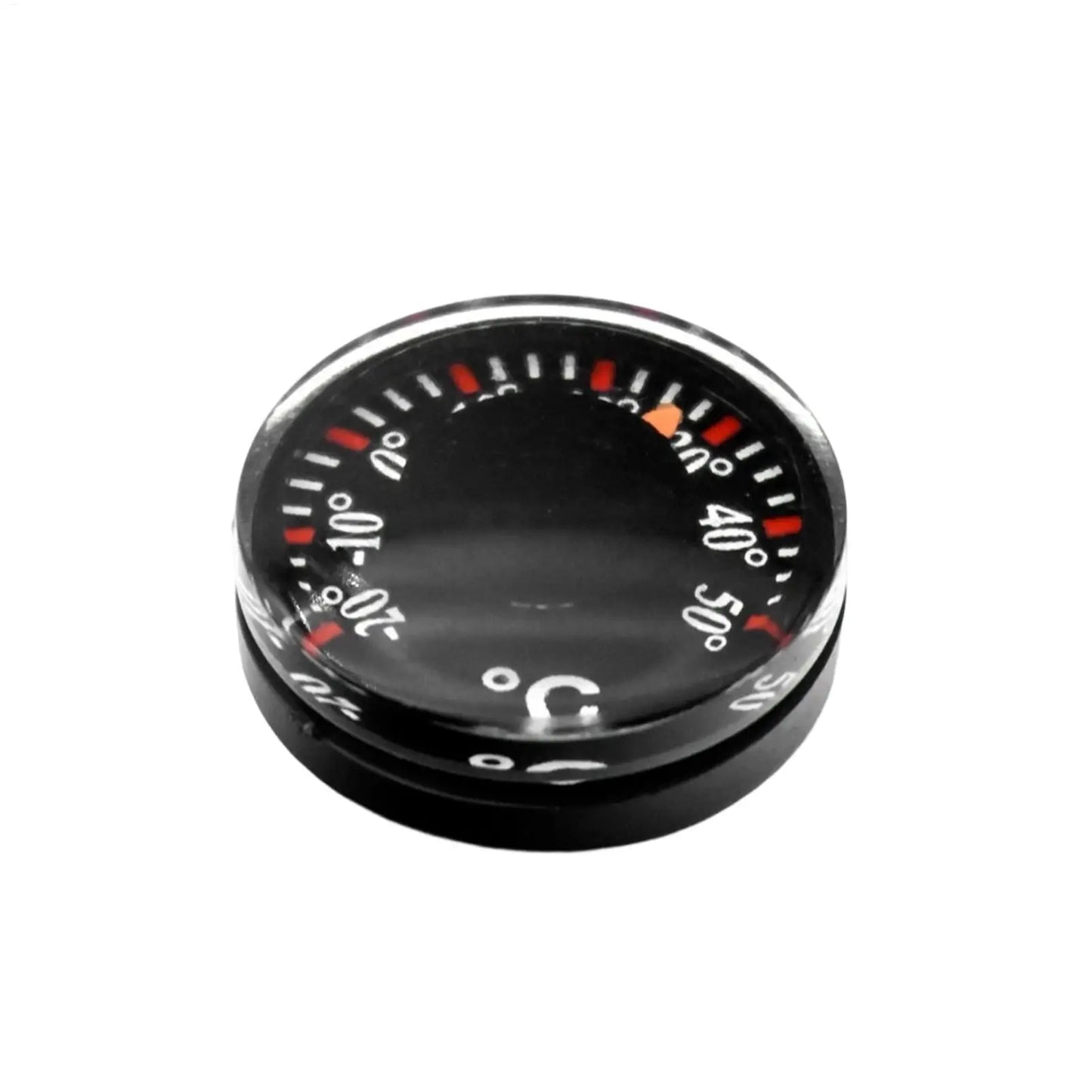 Mini Circular Car Thermometer | Battery-Free Mechanical Dial