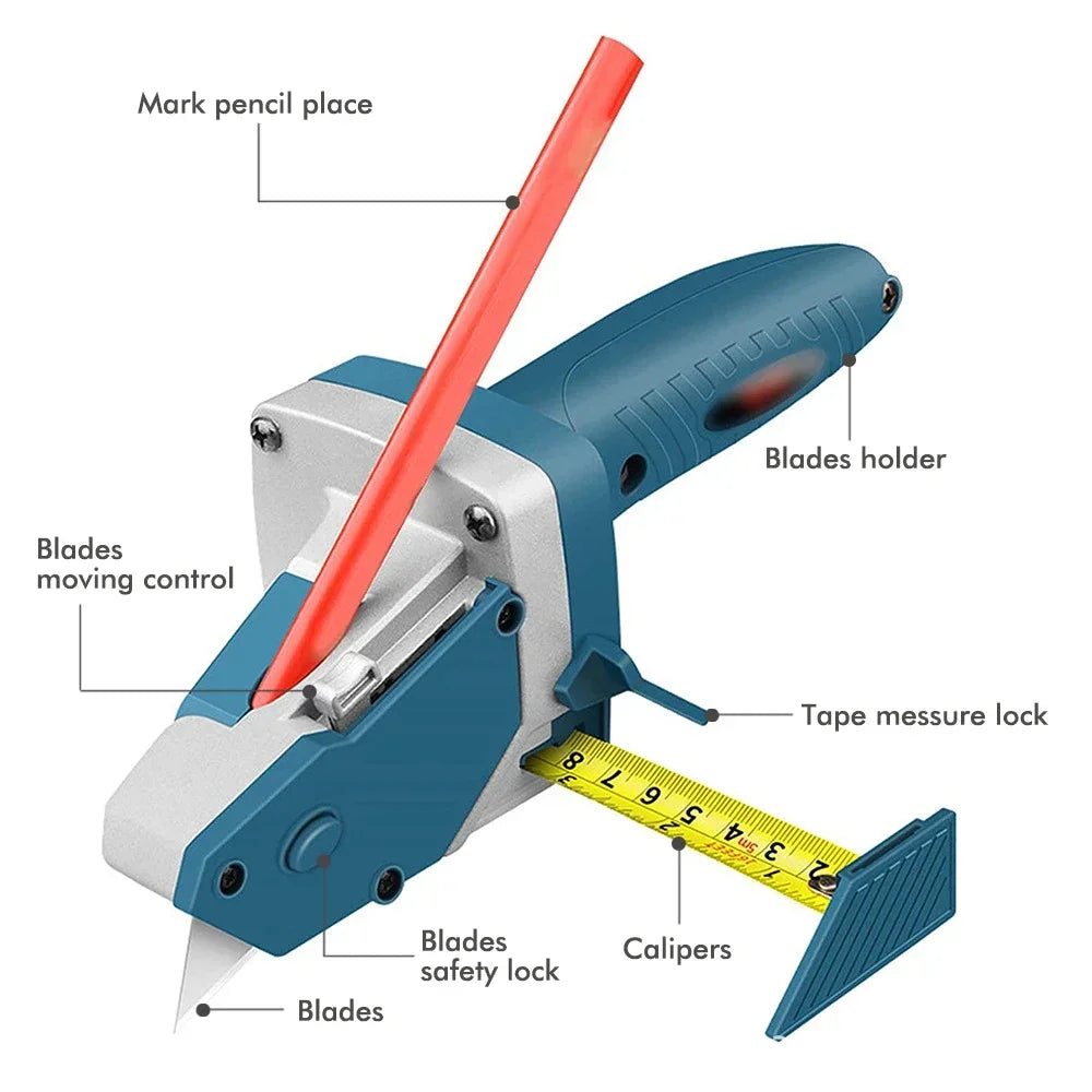 Manual Drywall Scriber & Cutting Tool with Tape Measure Blade