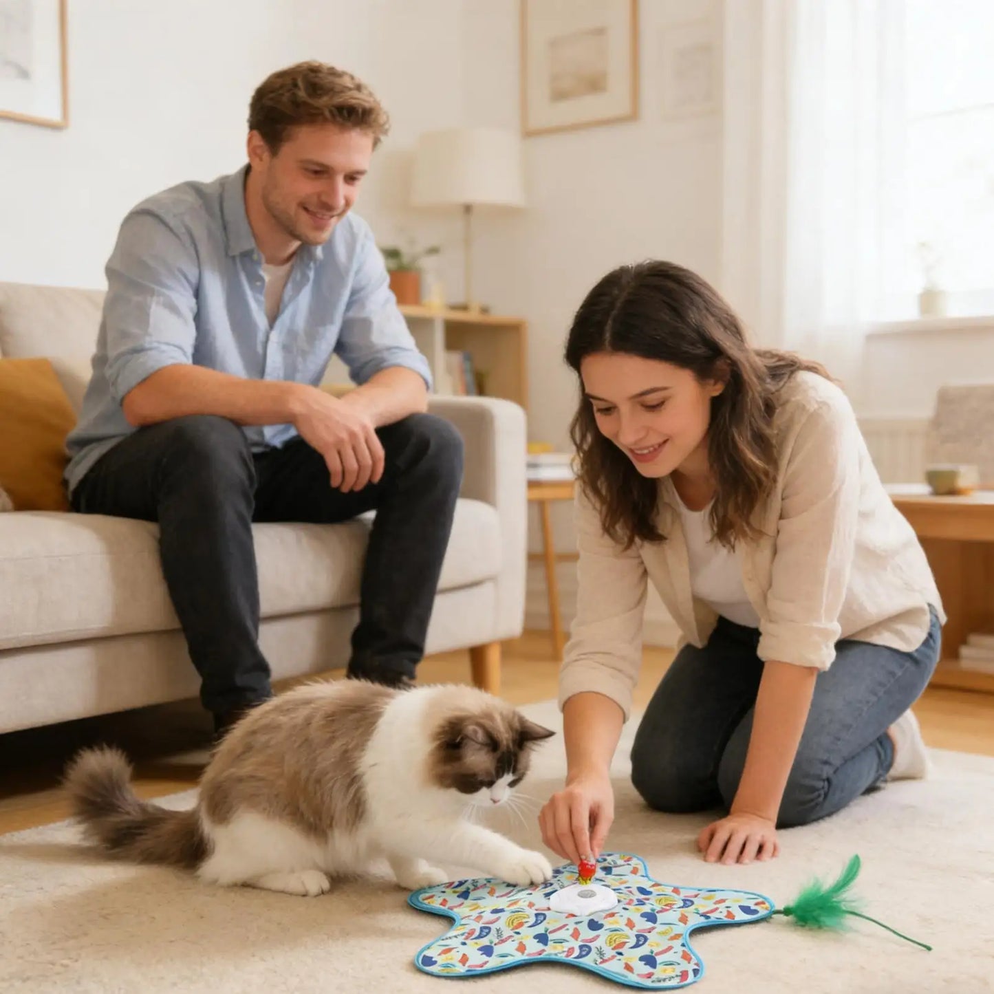 Automatic Interactive Cat Toy | Motion Sensor Tunnel for Cats Interactive Cat Toy Peaceful Pleasures Health and Wellness