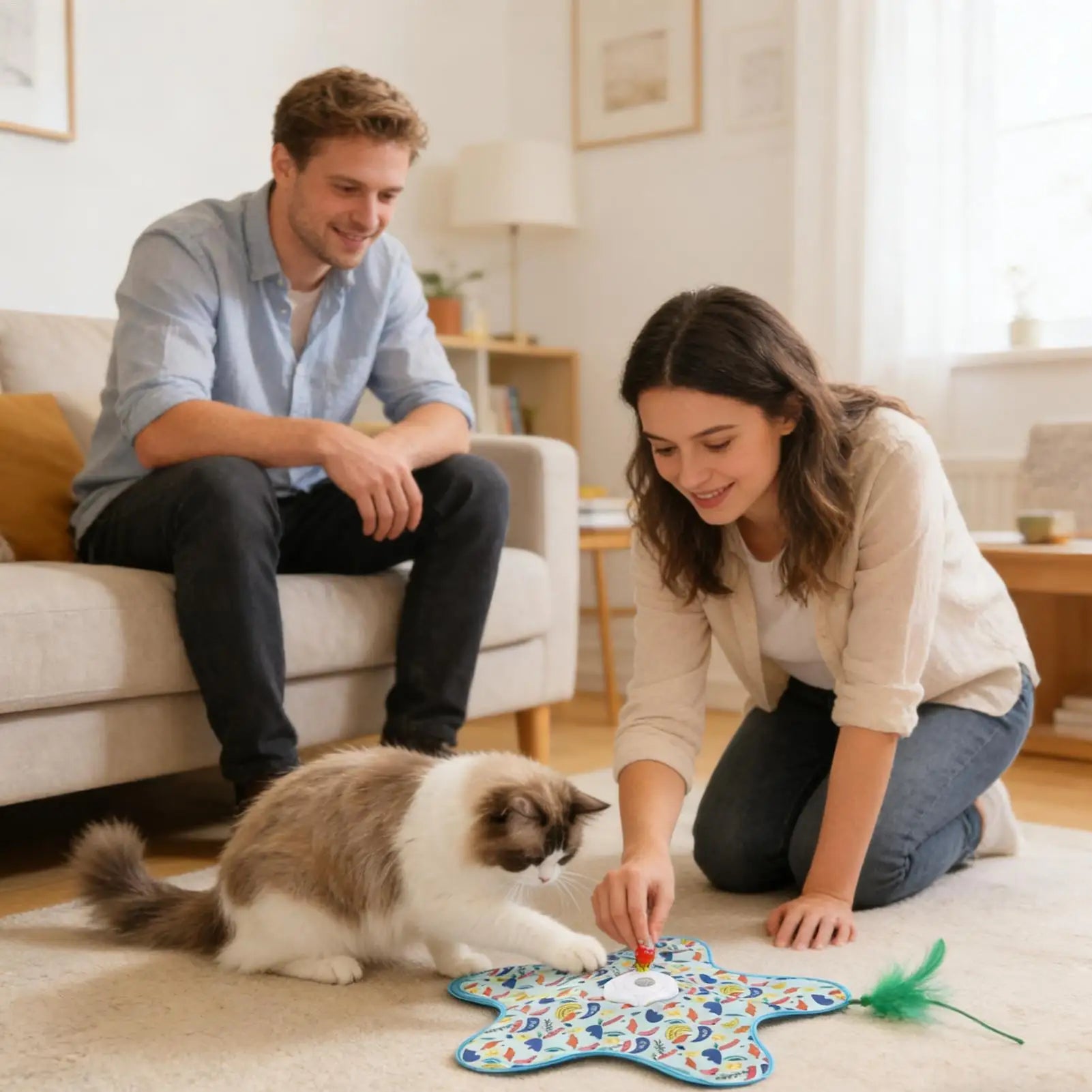 Automatic Interactive Cat Toy | Motion Sensor Tunnel for Cats Interactive Cat Toy Peaceful Pleasures Health and Wellness