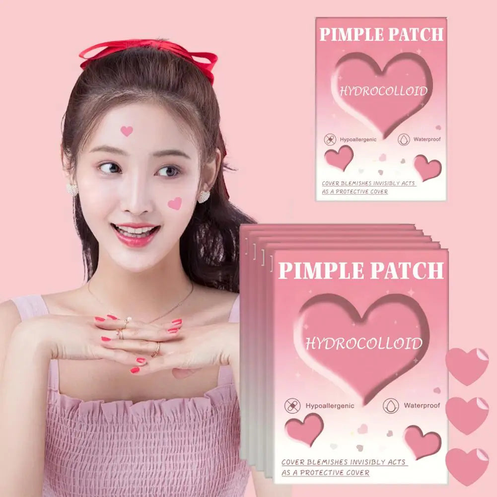 1080pcs Heart Pimple Patches – Hydrocolloid Acne Stickers for Teens