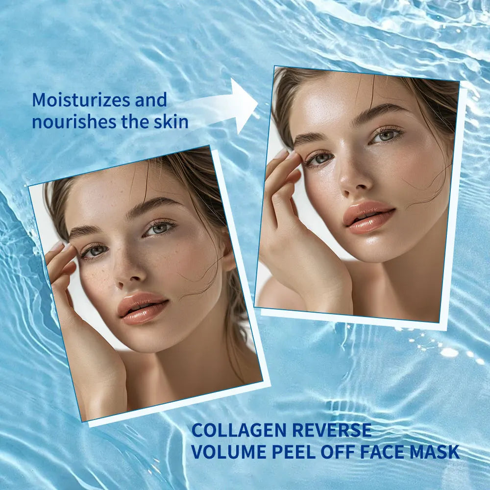 Collagen Peel Off Face Mask Reverse Volume Face Masks Skin Care Deep Collagen Mask Sheet Pack Anti Wrinkle Lifting SS Face Mask Peaceful Pleasures Health and Wellness