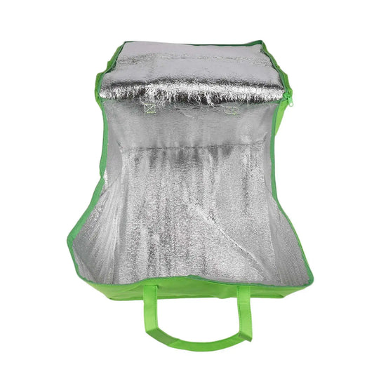 A36T-2X Foldable Large Cooler Bag Portable Food Cake Insulated Bag Aluminum Foil Thermal Box Green Peaceful Pleasures Health and Wellness Green NONE