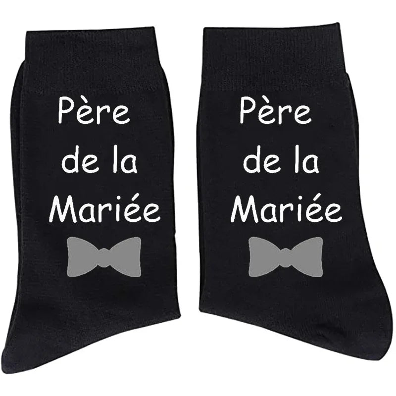 Wedding Party Socks – Groom, Best Man & Father of the Bride Novelty Wedding Socks Peaceful Pleasures Health and Wellness father of the bride