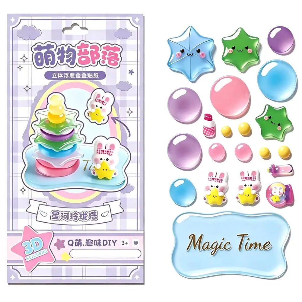 3D Crystal Stackable Stickers – DIY Scene Kit for Kids