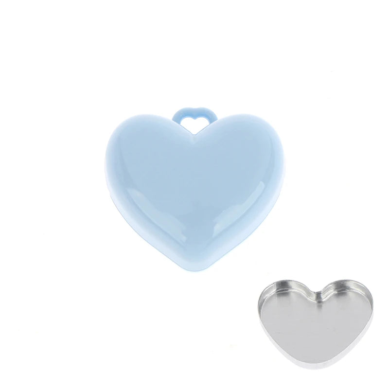 1Pcs Heart Shape Mini Empty Blush Powder Box Eye Shadow Container With Mirror And Aluminum Pan Key Chain Lipstick Case Packaging Peaceful Pleasures Health and Wellness Blue
