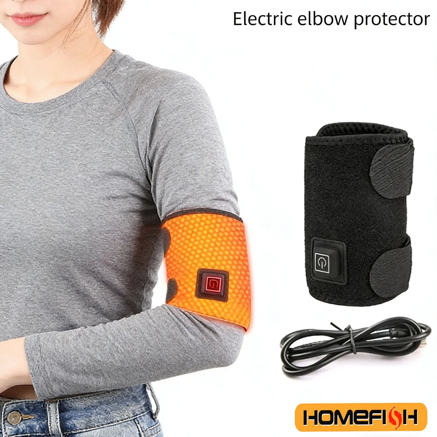 1PC Electric Heated Massage Knee Support - 3-Temperature Control, Universal Elbow & Shoulder Warm Wrap Peaceful Pleasures Health and Wellness