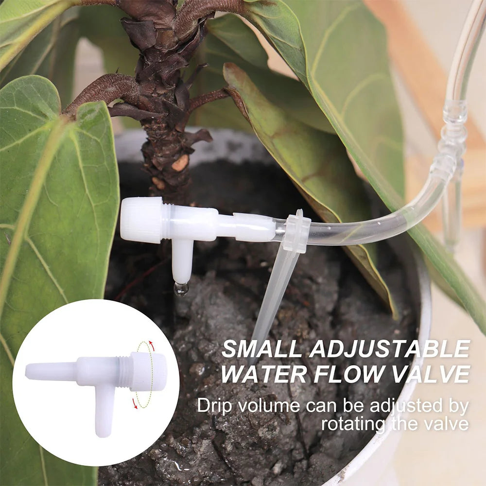 4/7mmHose Watering Saving Micro Dripper Greenhouse Garden Drip Irrigation Kit with Regulating valve Potted Plant Watering Device Peaceful Pleasures Health and Wellness