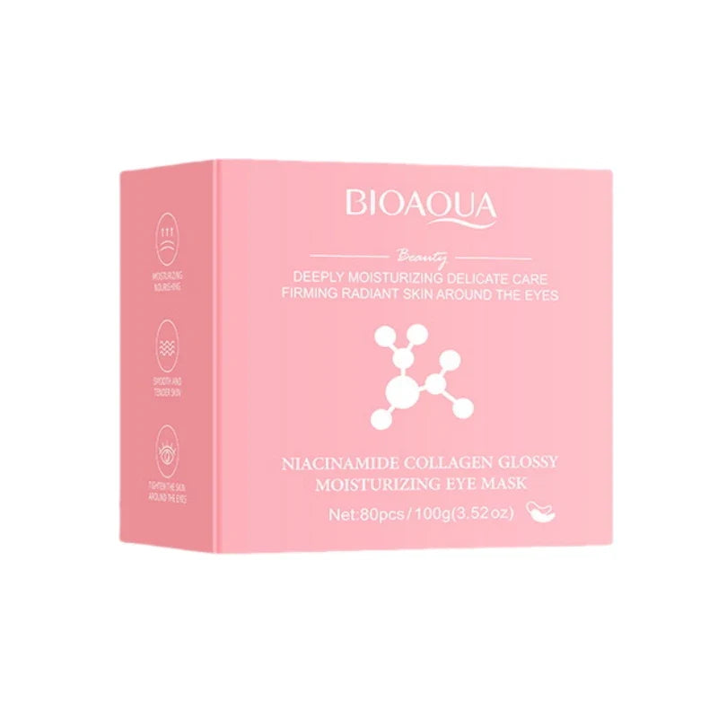 80-Pack Niacinamide Collagen Eye Mask – Brightening & Hydrating