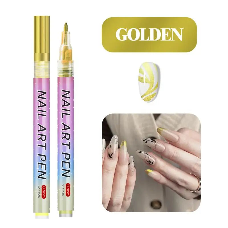 Nail Art Graffiti Pens – Quick-Dry 3D Dot Liner Set (1 or 12pc)