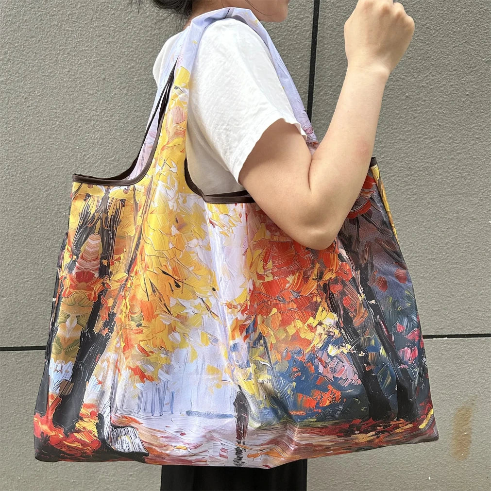 Large Foldable Reusable Nylon Shopping Bag – Travel Tote