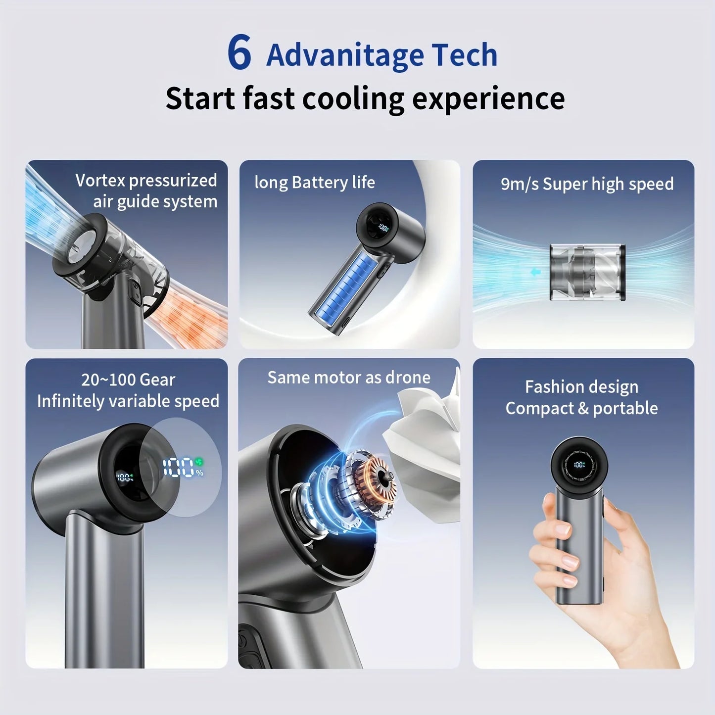 Rechargeable Handheld Fan – Portable Mini Fan for Travel