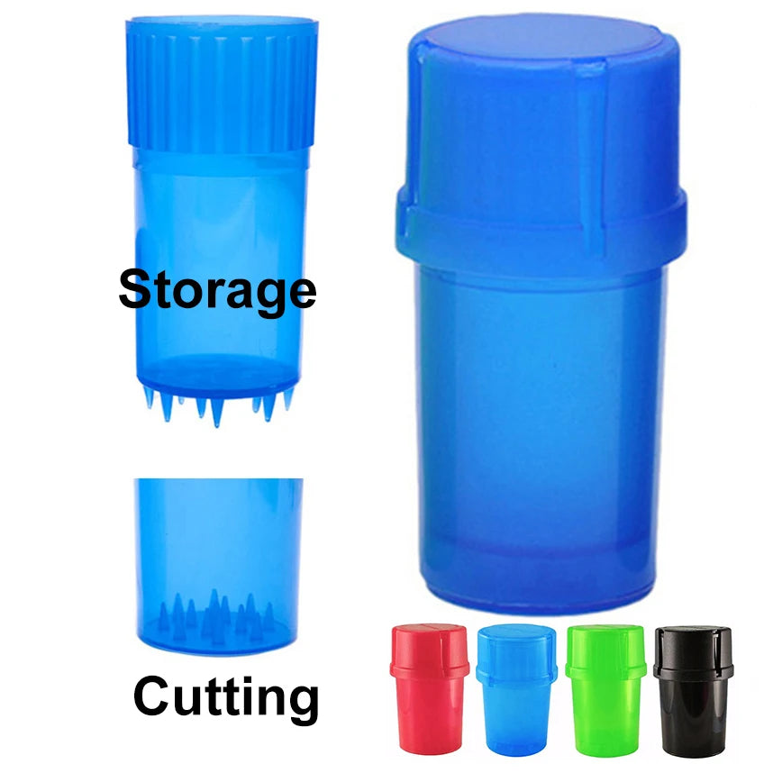 1pcs Plastic Grinder With Storage Box Function 40mm Diameter Tobacco Herb Crusher Smoke Grinders Smoking Accessories Amoladora Peaceful Pleasures Health and Wellness