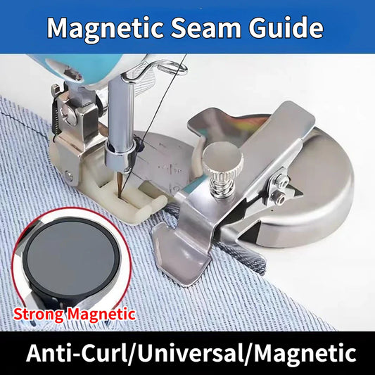Magnetic Hem Guide Sewing Ruler | Universal Machine Attachment Sewing Machine Attachment Oasis Select