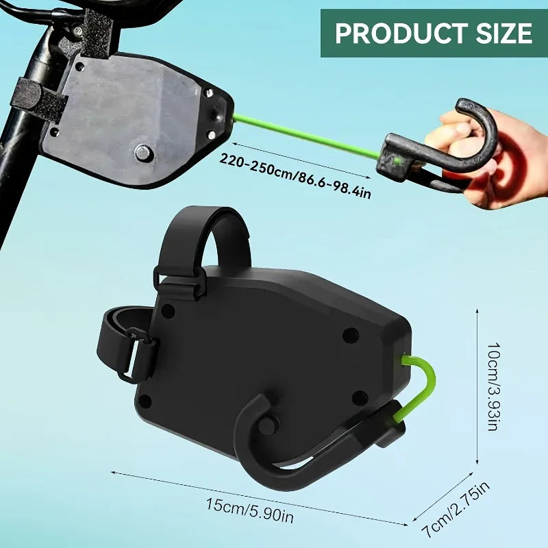Retractable Bike Tow Rope – Safe PVC Traction Tool for Cyclists Bike Tow Rope Peaceful Pleasures Health and Wellness
