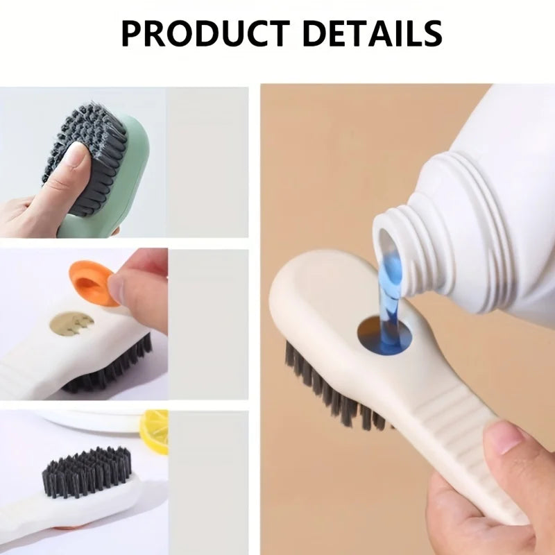 2-Pack Soap-Dispensing Shoe & Laundry Cleaning Brush