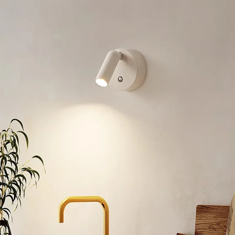 Alloy magnetic type-C rechargeable wall lamp spotlight wireless no wiring no punch reading wall light bedroom bedside LED light Peaceful Pleasures Health and Wellness