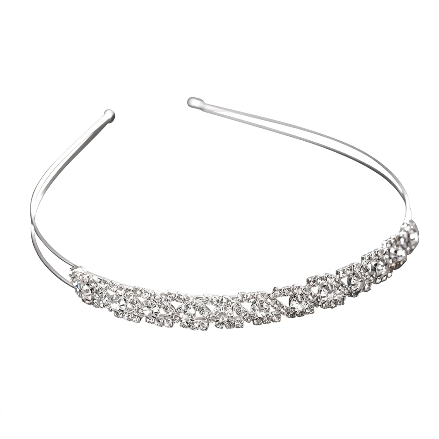 Bridal Hair Accessories Pearl Rhinestone Double Layer Headband White Wedding Decor Peaceful Pleasures Health and Wellness Full diamond model