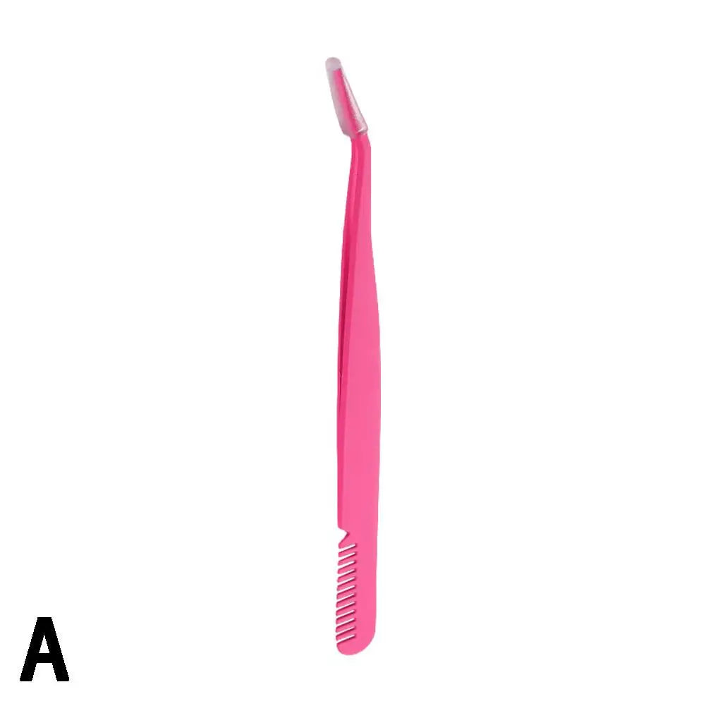 Stainless Steel Eyelash Extension Tweezers – Curved & Straight