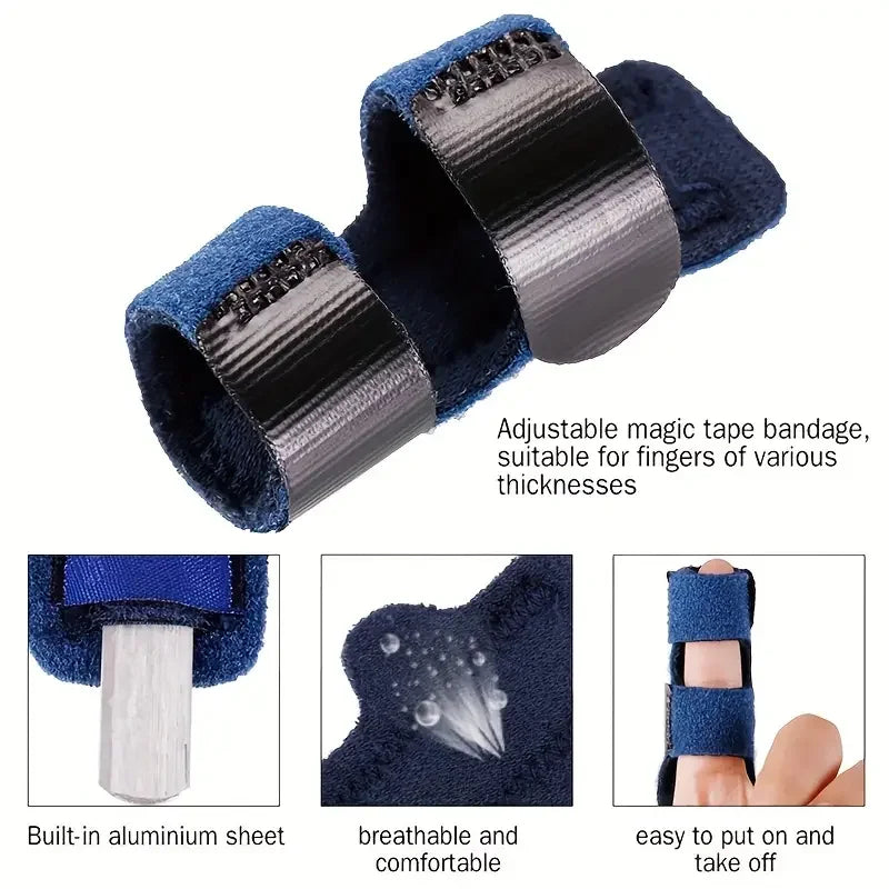 1Pc Adjustable Finger Splint with Lightweight Aluminum Base - Provides Support and Relief for Injured Fingers - Fits 40-80kg Peaceful Pleasures Health and Wellness
