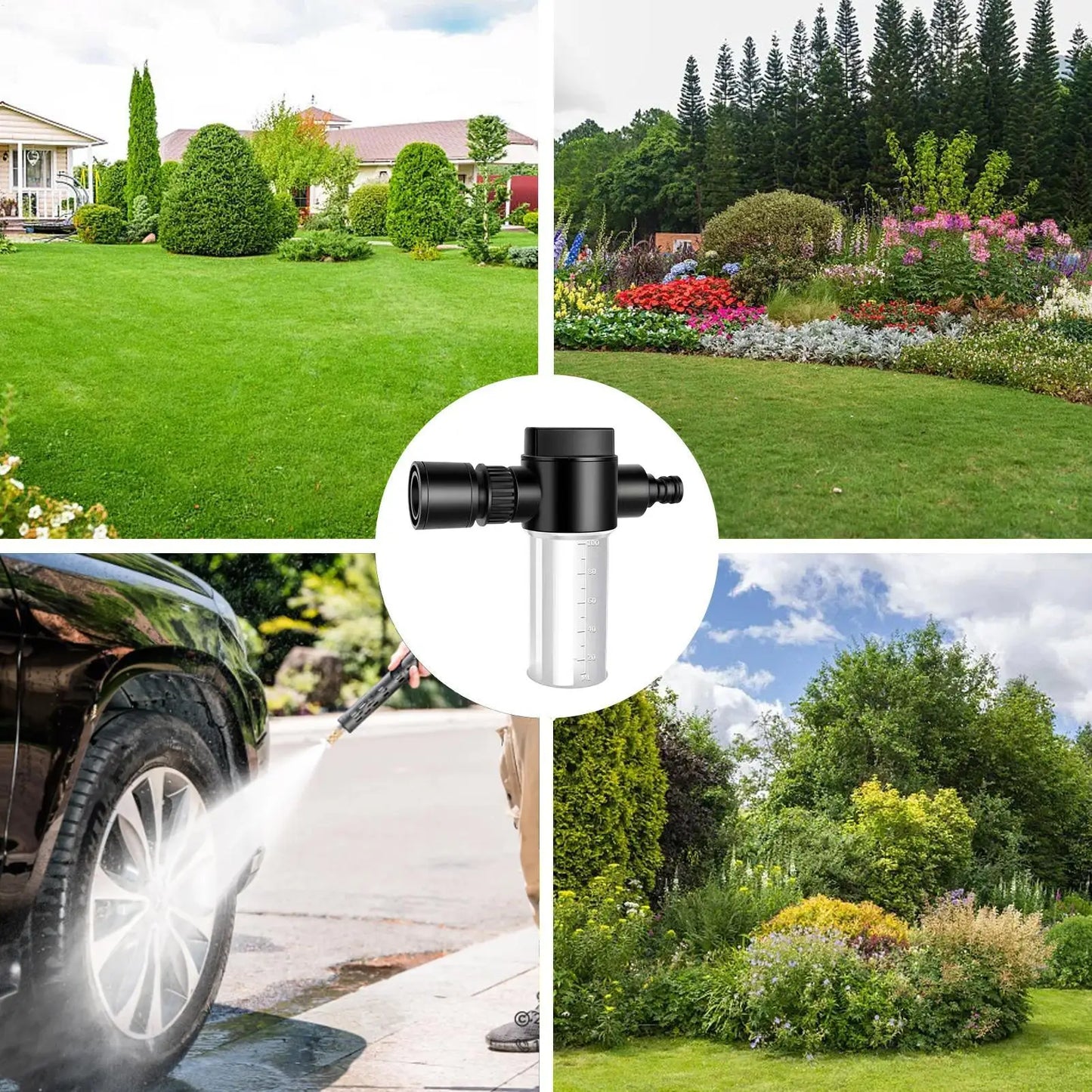Adjustable Foam Cannon Garden Hose Sprayer | 100ML Foamer