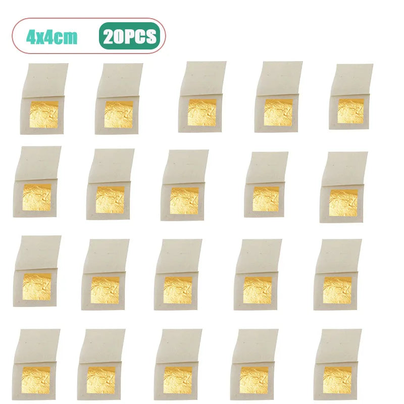 Imitation Gold Leaf Sheets – Metallic Foil for Gilding & Crafts