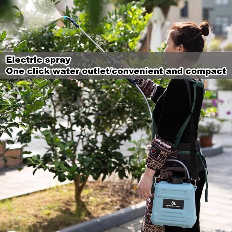 High-Pressure Agricultural Sprayer Lithium Battery 8L Backpack Pesticide Sprayer New Disinfection Irrigation Electric Sprayer Peaceful Pleasures Health and Wellness