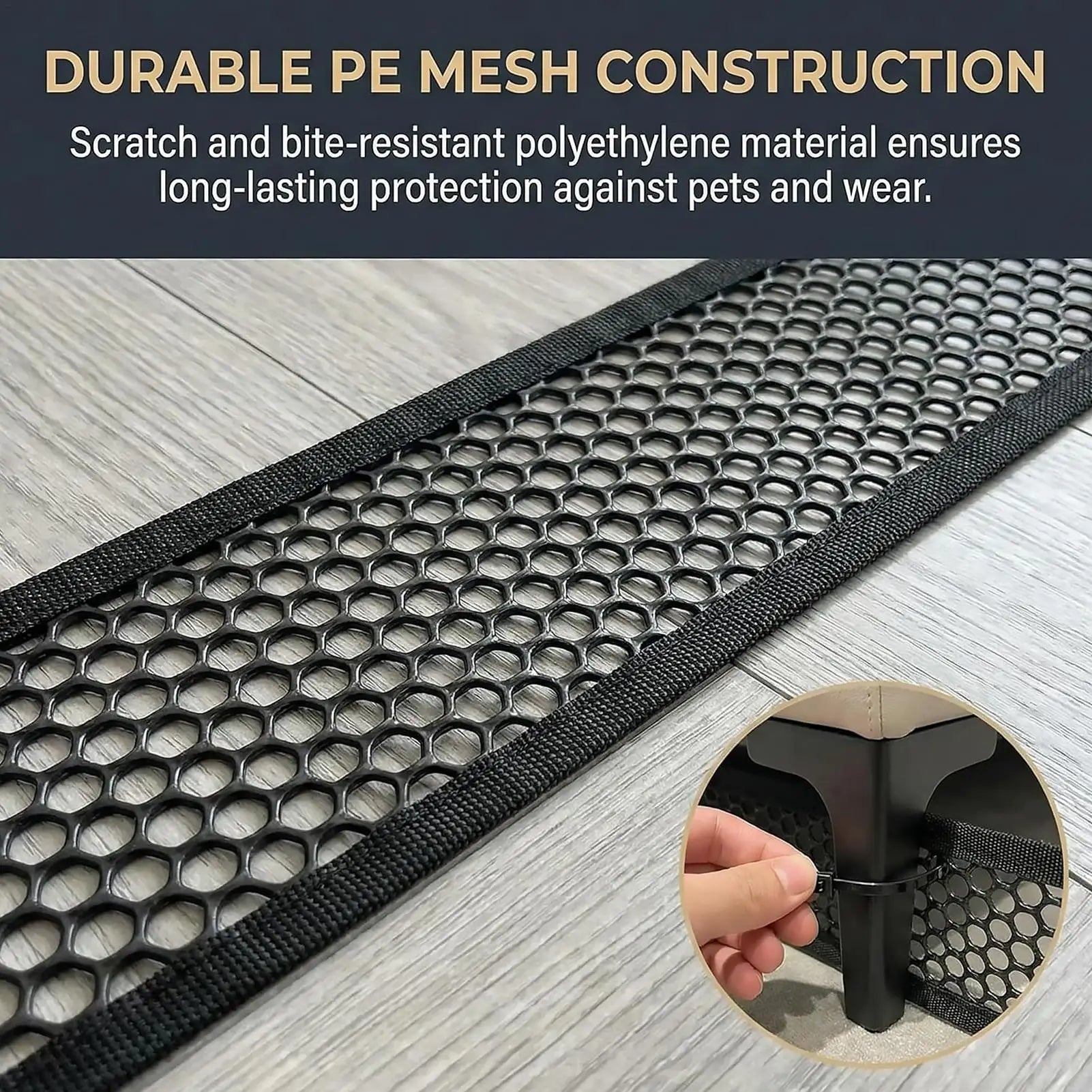 Under Couch Blocker for Kids & Pets – Cuttable Nylon Barrier Furniture Barrier Blocker Peaceful Pleasures Health and Wellness