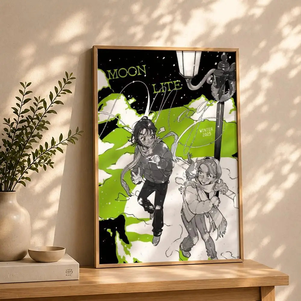 Koga Mitsuki Artist Poster | HD Self-Adhesive Waterproof Wall Art Wall Art Poster Peaceful Pleasures Health and Wellness White13 15X20cmNoframe