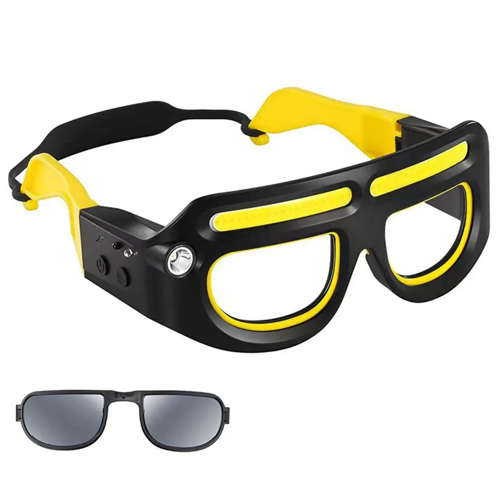 Rechargeable LED Headlamp Super Bright Headlight for Cycling,Night Fishing,Outdoor Work,Waterproof Windproof Eyeglass Head Torch Peaceful Pleasures Health and Wellness 1pcs