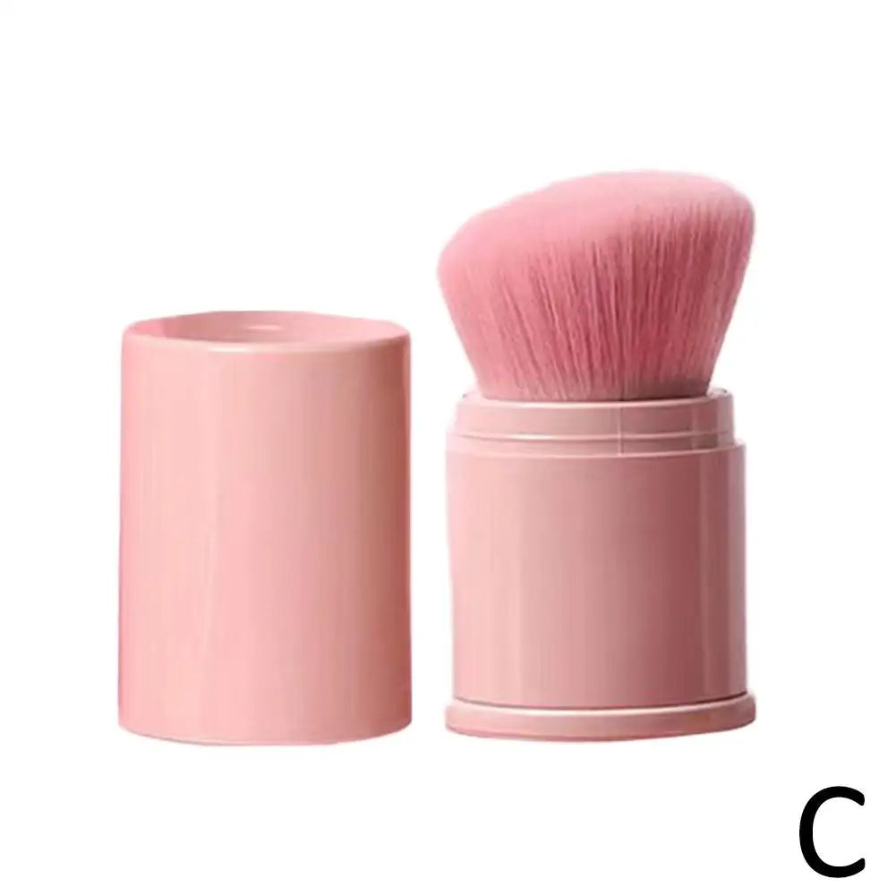 Portable Mini Retractable Blush Brush Soft Loose Powder Foundation Makeup Brush Multi Functional Beauty Makeup Tool Peaceful Pleasures Health and Wellness C