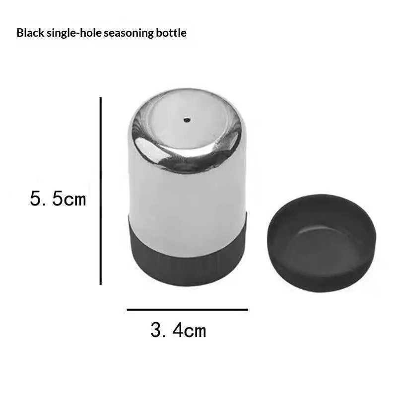 Mini Stainless Steel Salt & Pepper Shaker with Dust Cover
