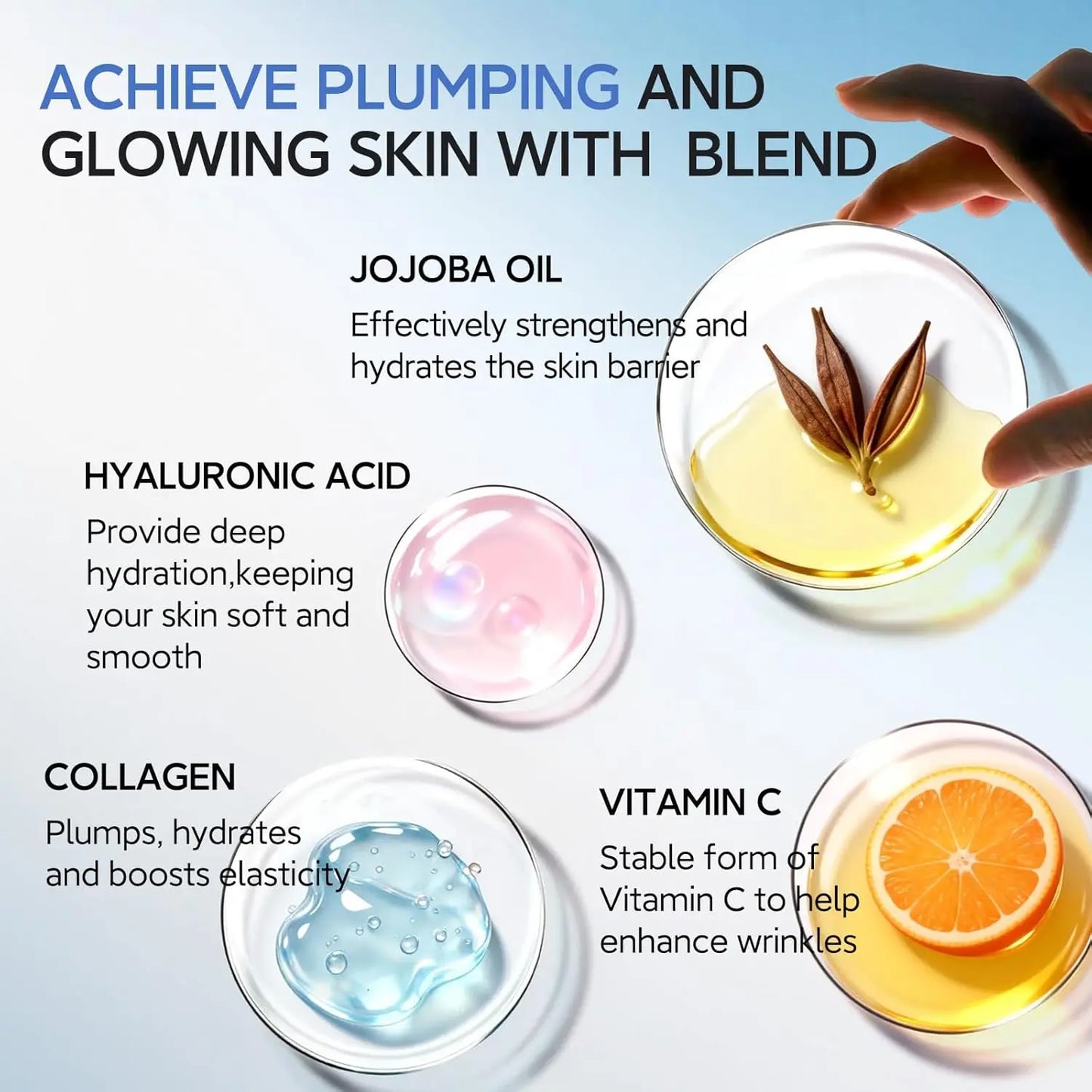 New Blue Copper Peptide Capsule Face Serum Wrinkle Remove Essence Tightens Night Moisturizing Radiant Rejuvenation Skin Care Peaceful Pleasures Health and Wellness