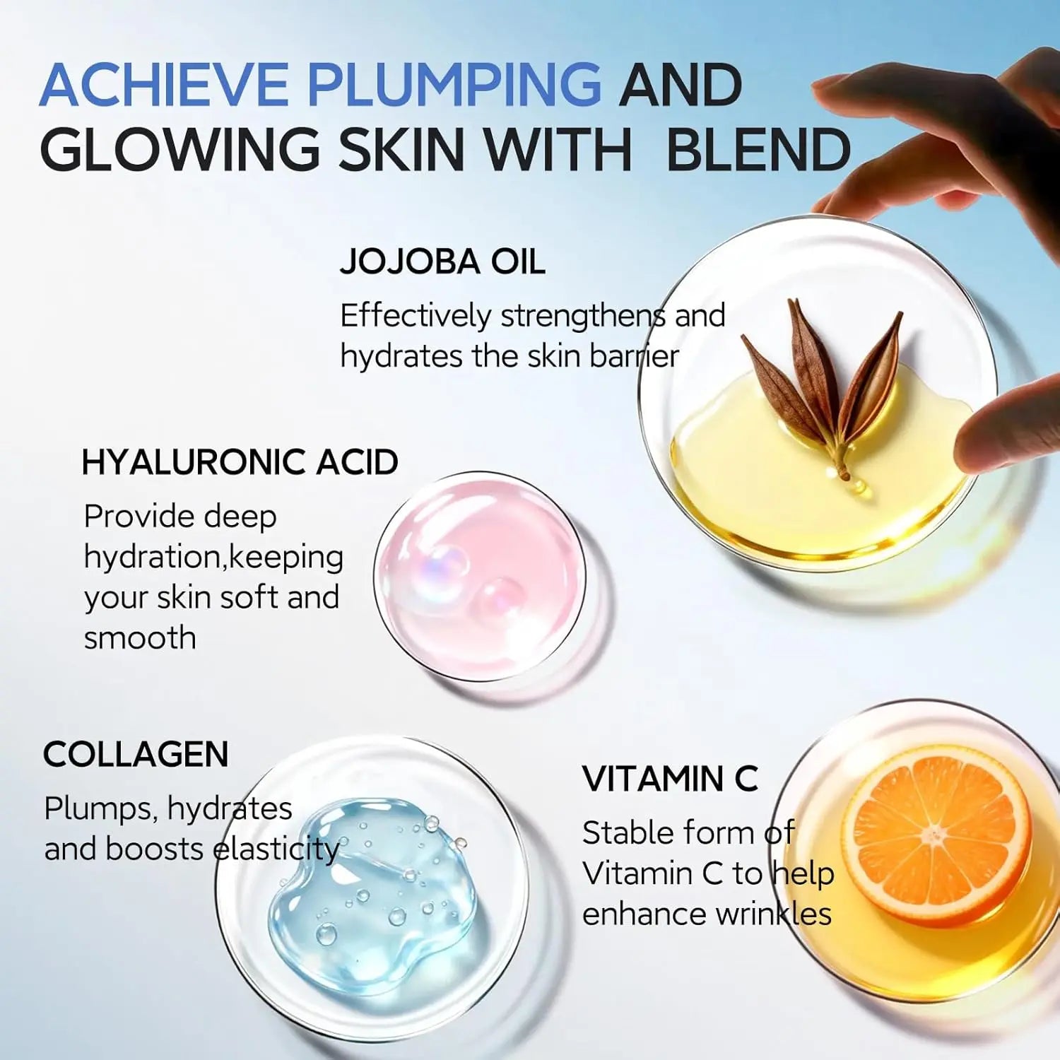 New Blue Copper Peptide Capsule Face Serum Wrinkle Remove Essence Tightens Night Moisturizing Radiant Rejuvenation Skin Care Peaceful Pleasures Health and Wellness