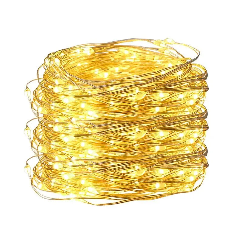 5M USB LED Fairy String Lights | Silver Wire Waterproof Garland