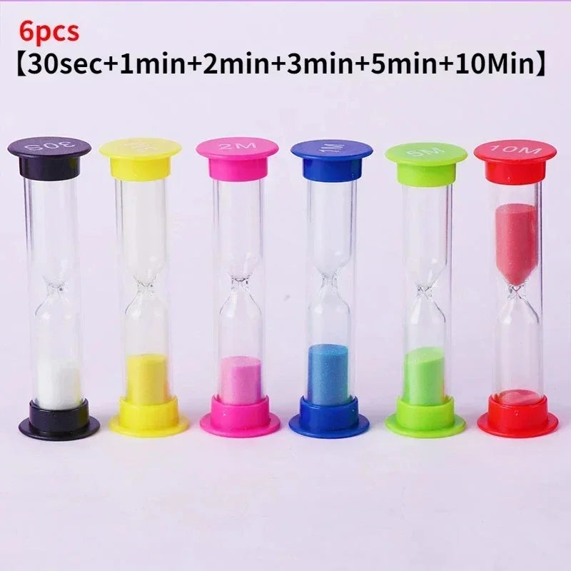 Sand Meter 30 Seconds Hourglass 1 Minute Clock Watch 2 Minutes Decoration Home Offers and Free Shipping Home Clearance Plastic Peaceful Pleasures Health and Wellness 6-PCS