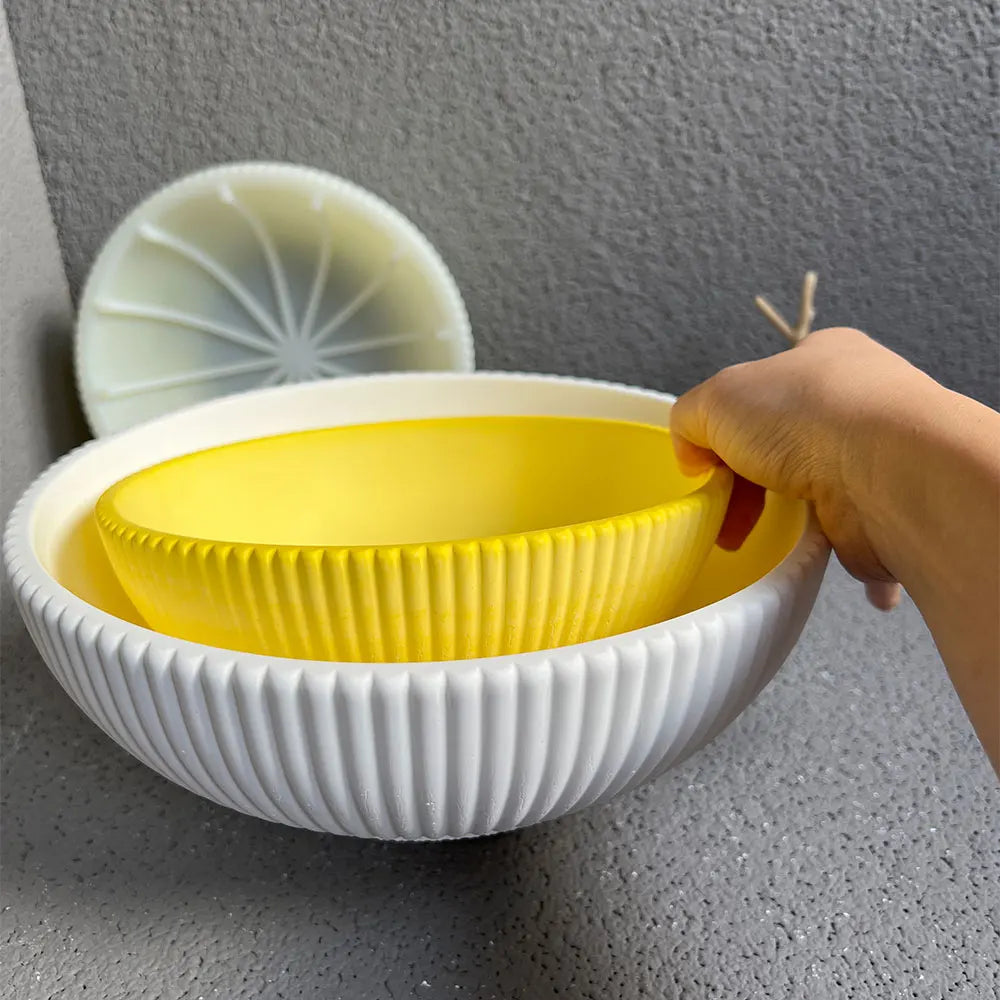 Silicone Round Stripe Mold – Concrete, Cement & Candle Bowl