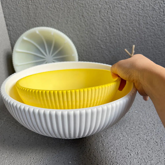 Silicone Round Stripe Mold – Concrete, Cement & Candle Bowl