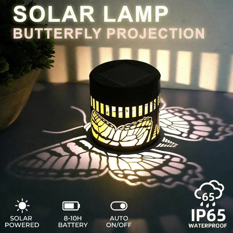 Butterfly Shadow Solar Garden Light – Waterproof LED Projector